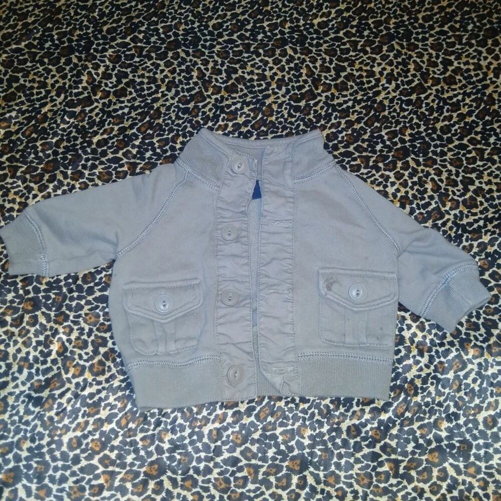 BabyGap Fleece Bomber-Style Cardigan Jacket size 0-3 months